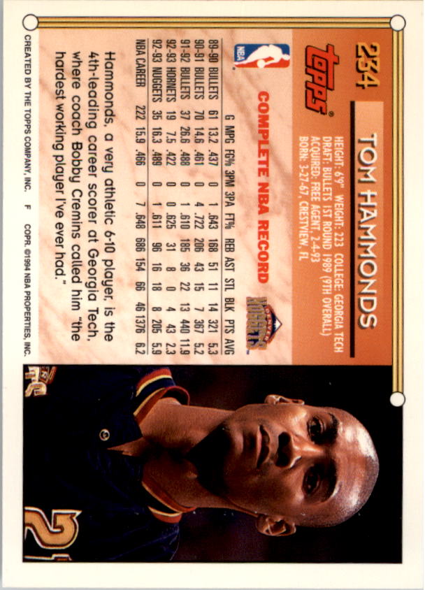 1993-94 Topps Gold Basketball Series Two (199-396) Singles - You Choose - Picture 68 of 366