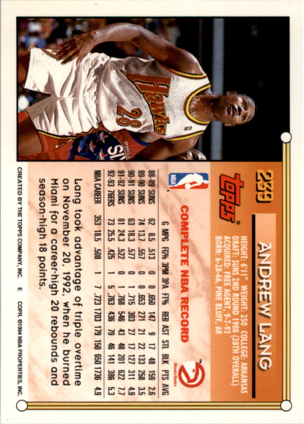 1993-94 Topps Gold Basketball Series Two (199-396) Singles - You Choose - Picture 78 of 366