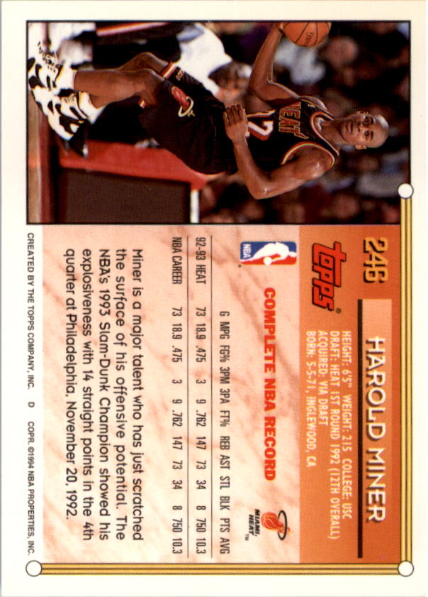 1993-94 Topps Gold Basketball Series Two (199-396) Singles - You Choose - Picture 92 of 366