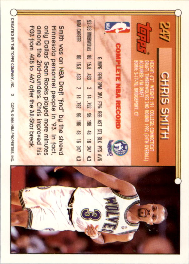 1993-94 Topps Gold Basketball Series Two (199-396) Singles - You Choose - Picture 94 of 366