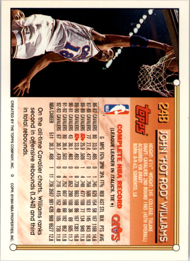 1993-94 Topps Gold Basketball Series Two (199-396) Singles - You Choose - Picture 96 of 366
