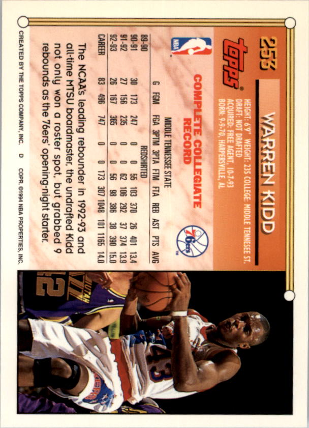 1993-94 Topps Gold Basketball Series Two (199-396) Singles - You Choose - Picture 106 of 366