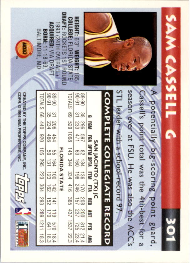 1993-94 Topps Gold Basketball (Pick Card From List) C43 10-24 - Picture 129 of 245