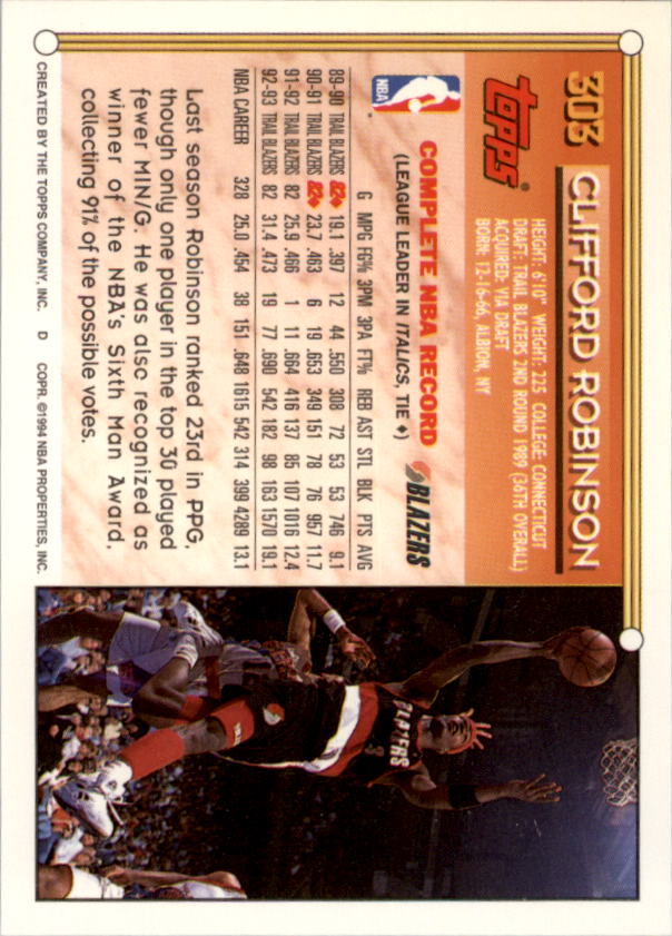 Sports Card Back