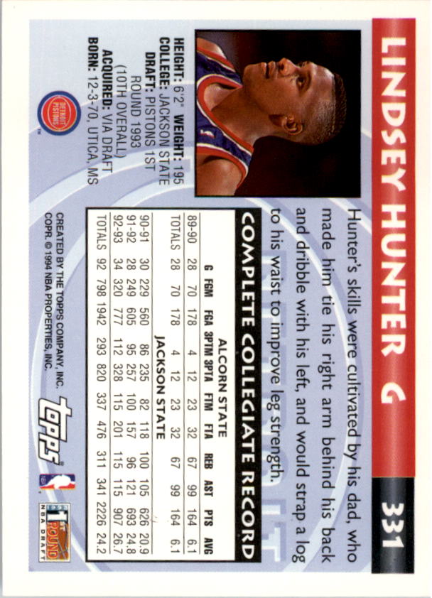 Sports Card Back