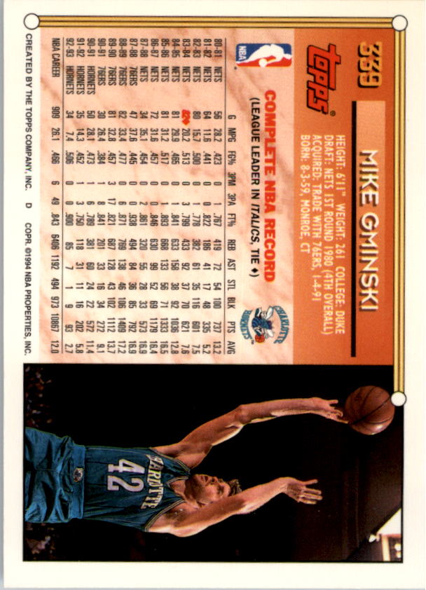1993-94 Topps Gold Basketball Series Two (199-396) Singles - You Choose - Picture 261 of 366