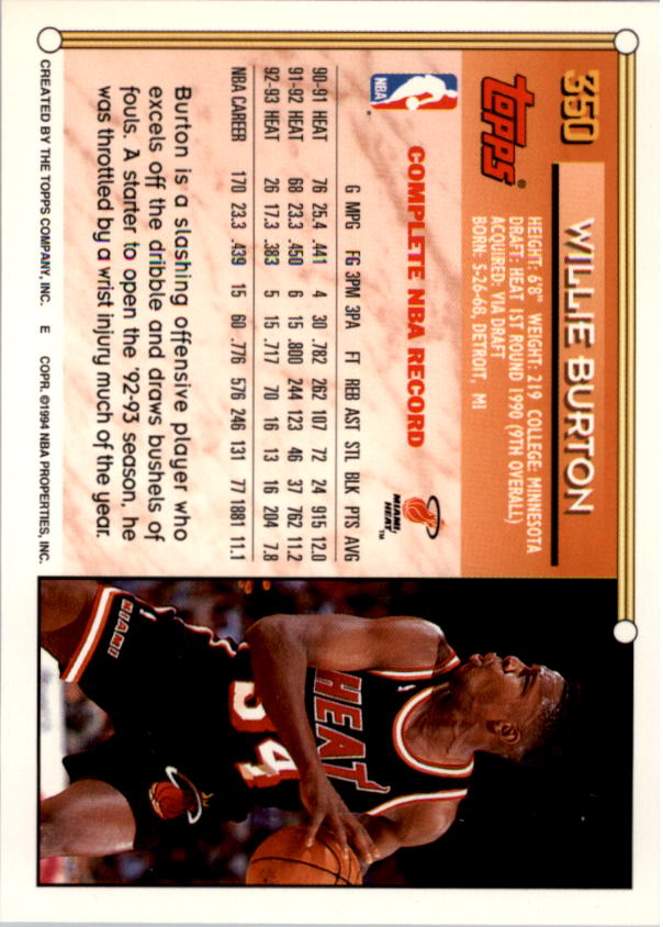 1993-94 Topps Gold Basketball Series Two (199-396) Singles - You Choose - Picture 283 of 366
