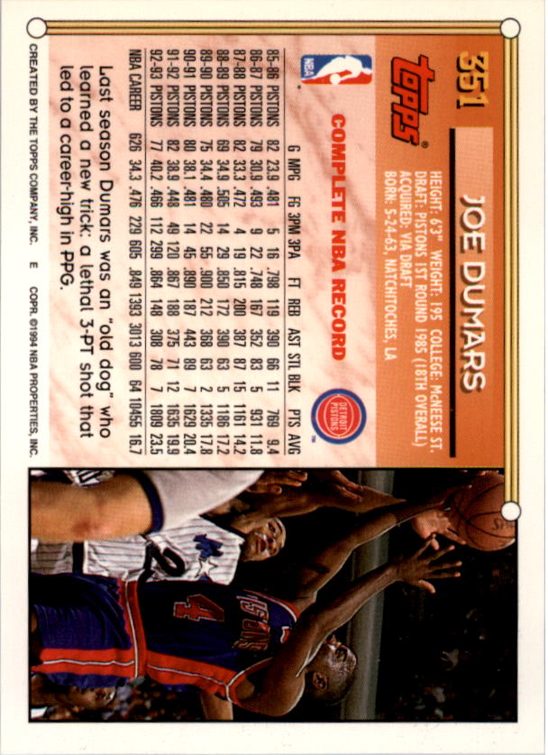 1993-94 Topps Gold Basketball Series Two (199-396) Singles - You Choose - Picture 285 of 366