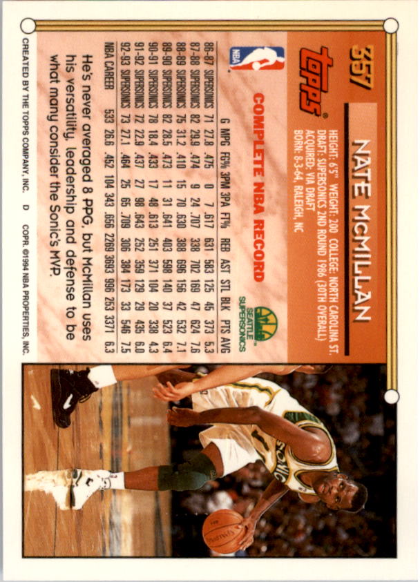 1993-94 Topps Gold Basketball Series Two (199-396) Singles - You Choose - Picture 297 of 366