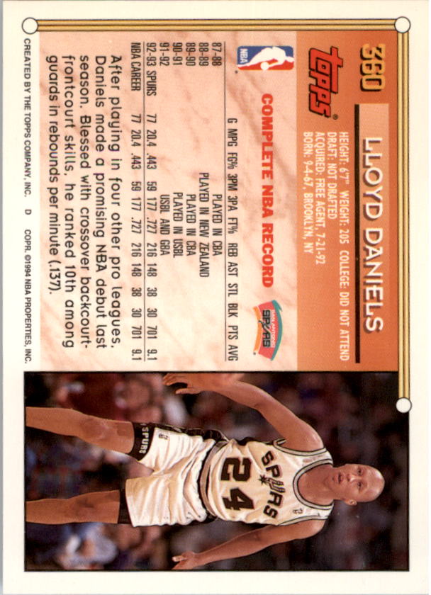 1993-94 Topps Gold Basketball Series Two (199-396) Singles - You Choose - Picture 303 of 366
