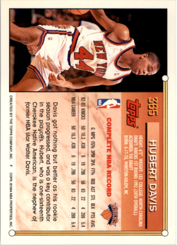 1993-94 Topps Gold Basketball Series Two (199-396) Singles - You Choose - Picture 313 of 366
