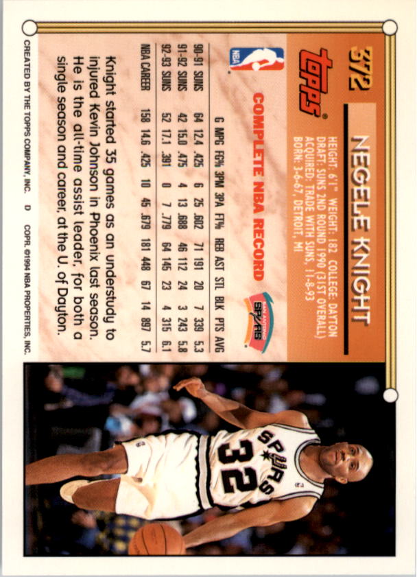 1993-94 Topps Gold Basketball Series Two (199-396) Singles - You Choose - Picture 327 of 366