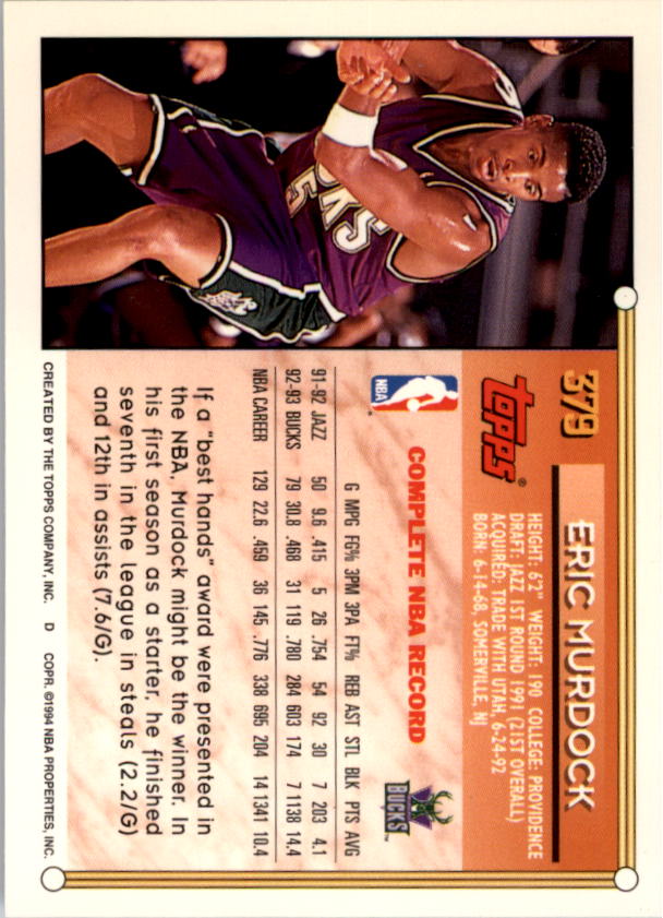 1993-94 Topps Gold Basketball Series Two (199-396) Singles - You Choose - Picture 339 of 366