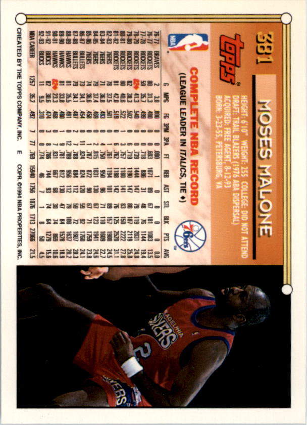1993-94 Topps Gold Basketball Series Two (199-396) Singles - You Choose - Picture 343 of 366
