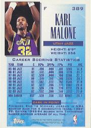 1993-94 Topps Gold #389 Karl Malone FSL back image