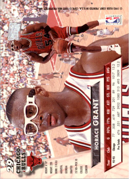 1993-94 Ultra #29 Horace Grant back image