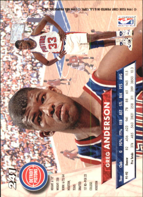 B5323- 1993-94 Ultra Basketball #s 1-250 +Rookies -You Pick- 15+ FREE US SHIP - Picture 481 of 499
