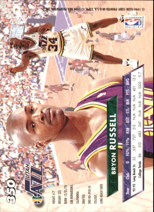 B5323- 1993-94 Ultra Basketball #s 251-375 +Inserts -You Pick- 15+ FREE US SHIP - Picture 197 of 320