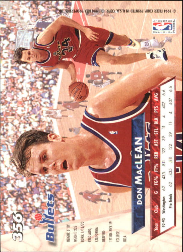 B5323- 1993-94 Ultra Basketball #s 251-375 +Inserts -You Pick- 15+ FREE US SHIP - Picture 209 of 320