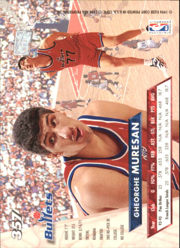 B5323- 1993-94 Ultra Basketball #s 251-375 +Inserts -You Pick- 15+ FREE US SHIP - Picture 211 of 320