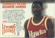 1993-94 Fleer Living Legends #6 Dominique Wilkins back image