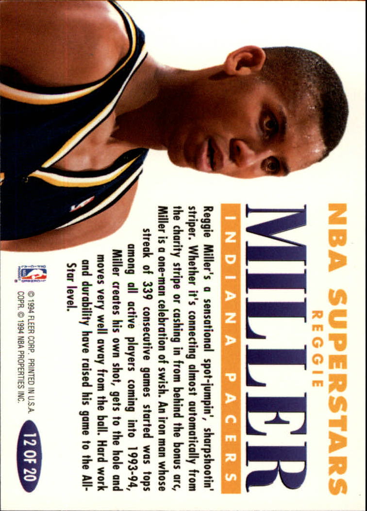 1993-94 Fleer Basketball NBA Superstars Insert Singles - You Choose