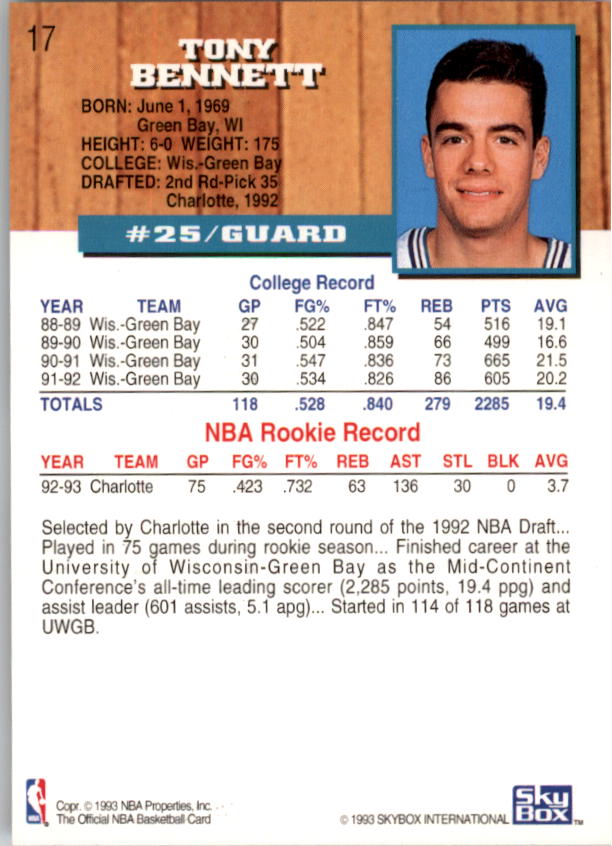 thumbnail 3  - 1993-94 Hoops Basketball (Pick From List 1-250)