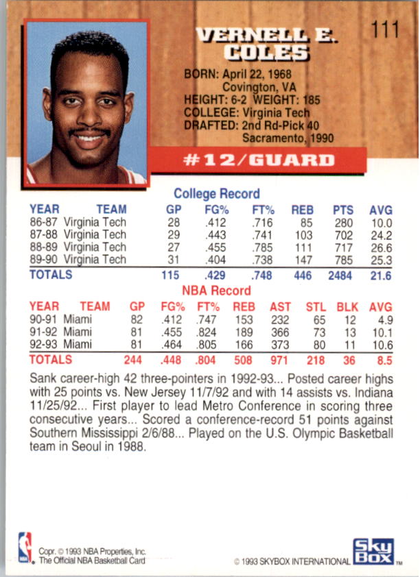 thumbnail 43  - 1993-94 Hoops Basketball (Pick From List 1-250)