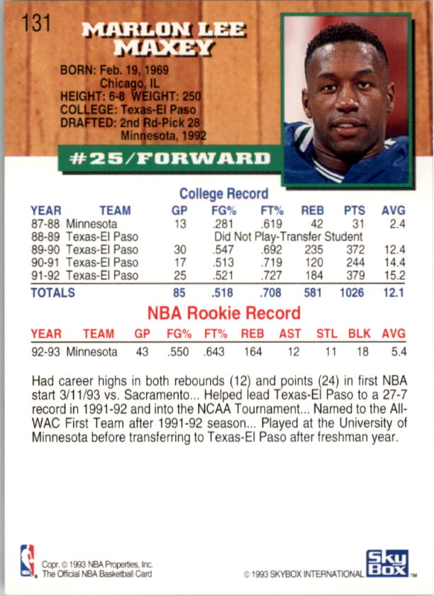 thumbnail 79  - 1993-94 Hoops Basketball (Pick From List 1-250)