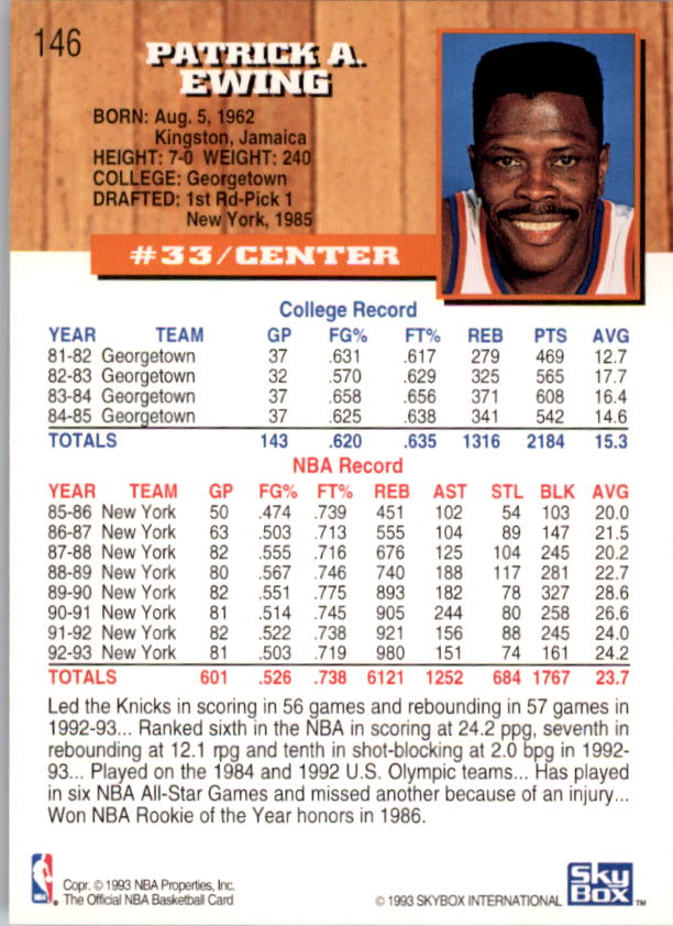 thumbnail 109  - 1993-94 Hoops Basketball (Pick From List 1-250)