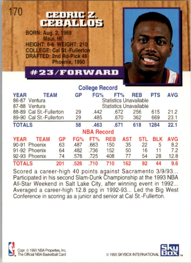 thumbnail 157  - 1993-94 Hoops Basketball (Pick From List 1-250)