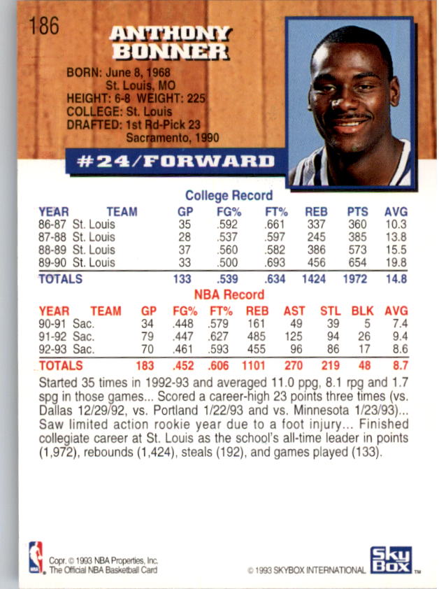 thumbnail 189  - 1993-94 Hoops Basketball (Pick From List 1-250)