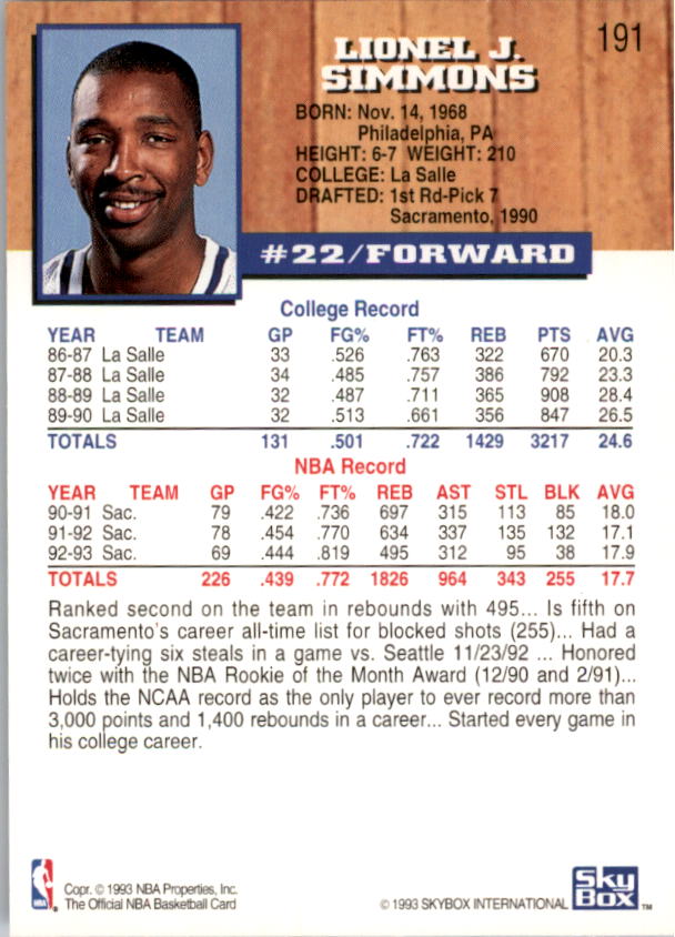 thumbnail 199  - 1993-94 Hoops Basketball (Pick From List 1-250)