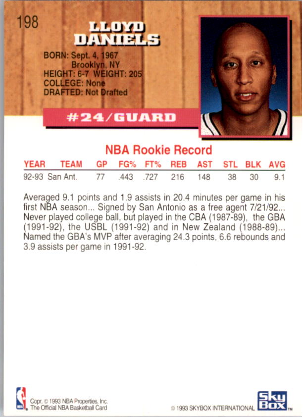 thumbnail 213  - 1993-94 Hoops Basketball (Pick From List 1-250)