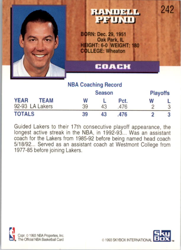 thumbnail 299  - 1993-94 Hoops Basketball (Pick From List 1-250)