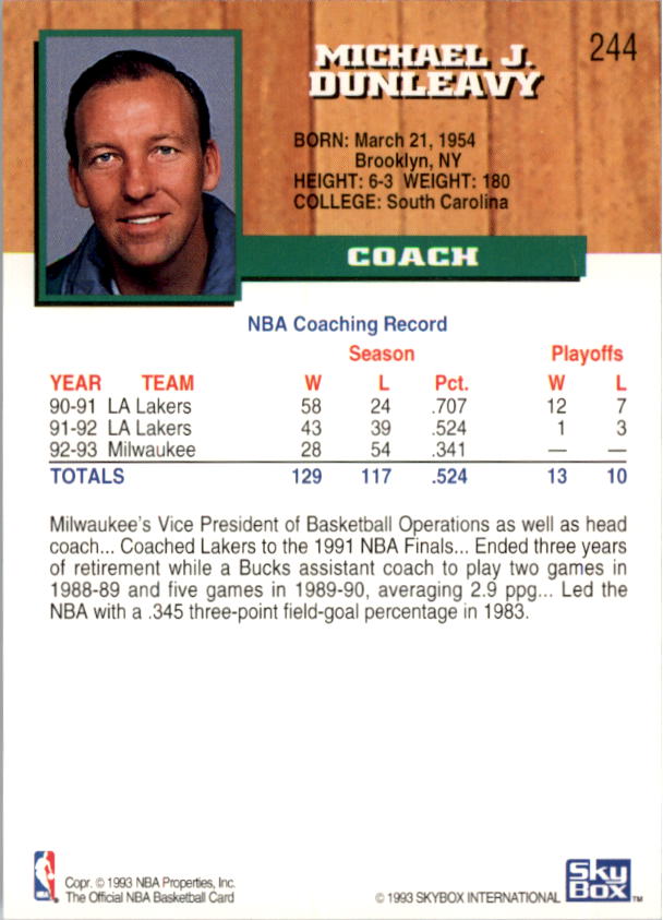 thumbnail 303  - 1993-94 Hoops Basketball (Pick From List 1-250)