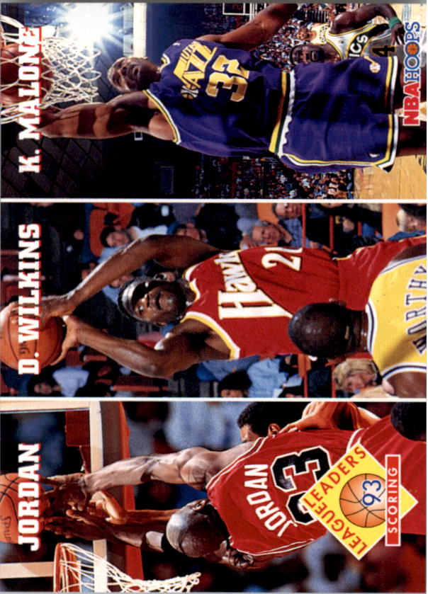 1993-94 Hoops #283 Michael Jordan/Dominique Wilkins/Karl Malone LL