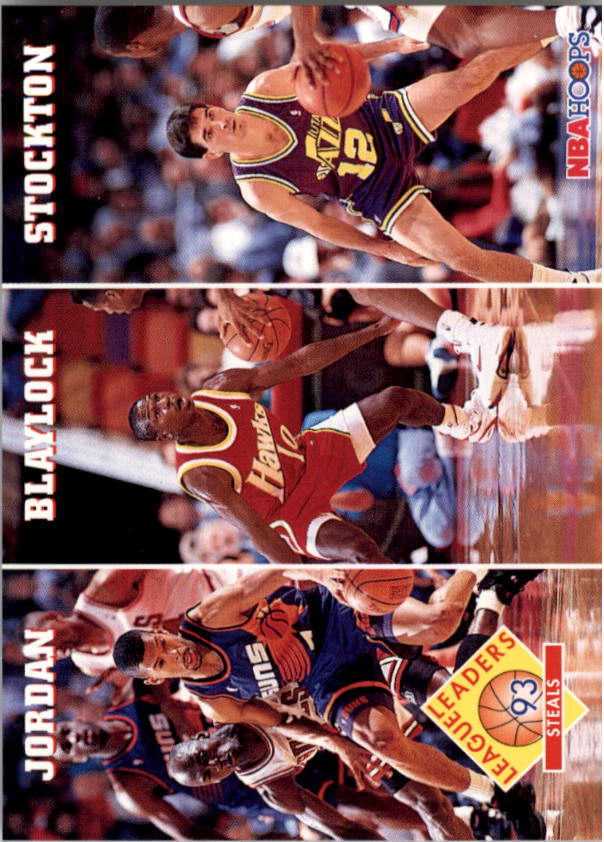 1993-94 Hoops #289 Michael Jordan/Mookie Blaylock/John Stockton LL
