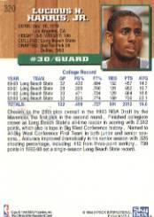 1993-94 Hoops #320 Lucious Harris RC back image