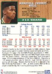 1993-94 Hoops #408 Kendall Gill back image