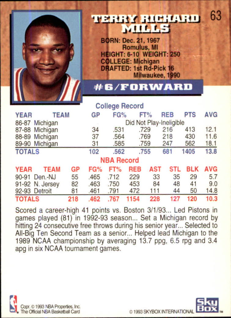 1993-94 Hoops Basketball 5th Anniversary Gold Singles (1-200) - You Choose - Picture 125 of 393