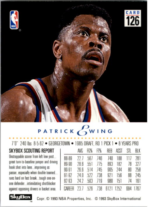 Sports Card Back