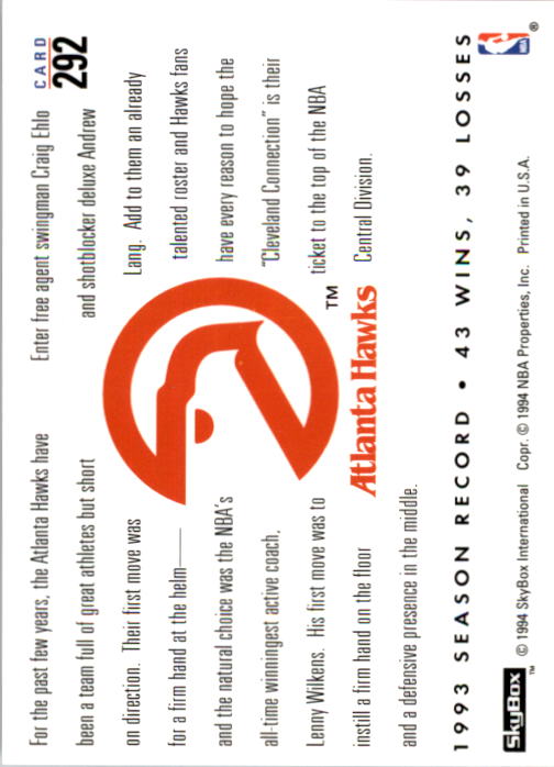 Sports Card Back