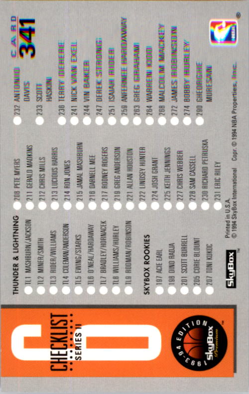 Sports Card Back