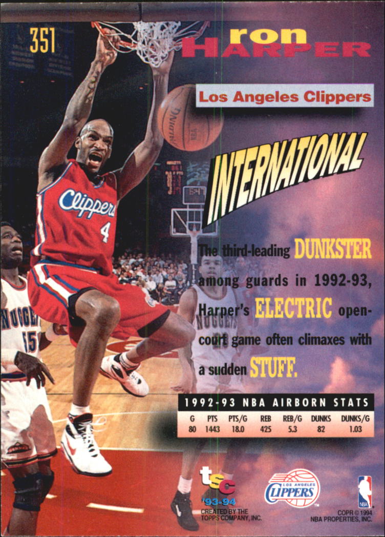 1993-94 Stadium Club Super Teams NBA Finals #351 Ron Harper FF back image