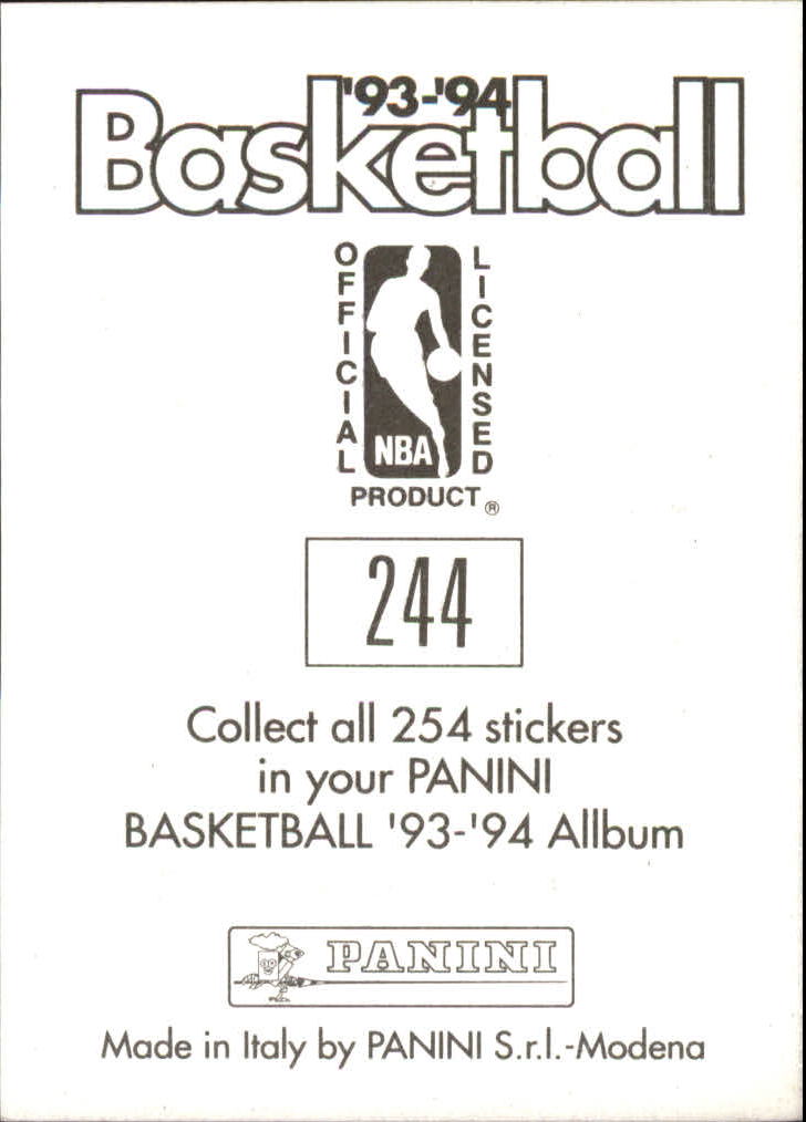 1993-94 Panini Stickers #244 Tom Gugliotta back image