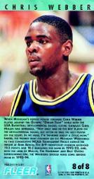 1993-94 Jam Session Rookie Standouts #8 Chris Webber back image