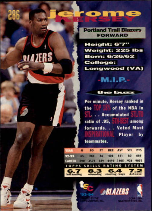 Sports Card Back