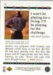 1994 Upper Deck Jordan Rare Air #35 Michael Jordan/(Calling home from golf course) back image