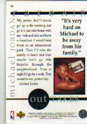 1994 Upper Deck Jordan Rare Air #55 Michael Jordan/(Resting on sofa beside telephone) back image